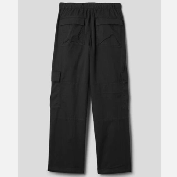 GAP Soft Fine Twill Cargo Easy Pants Belted Drawstring Ankle Black sz Medium $90 - Picture 3 of 10